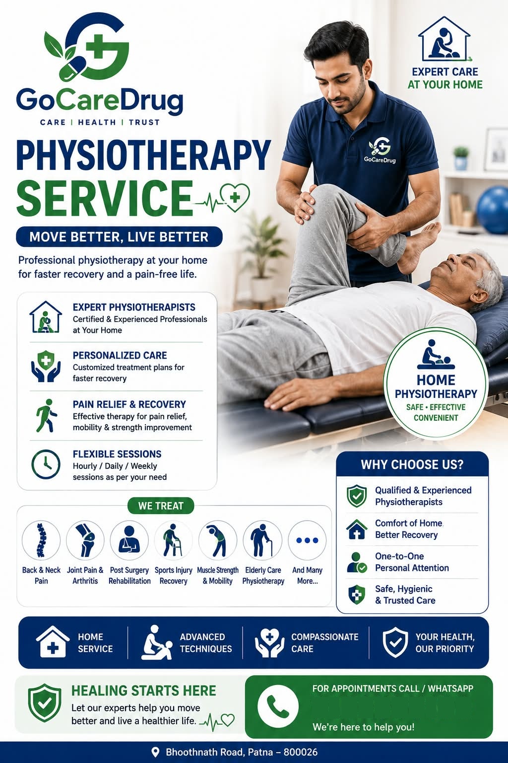 Physiotherapy at home poster